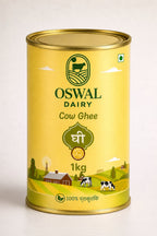 Oswal Dairy Cow Ghee Tin 1 Kg | 100% Natural & Traditional |